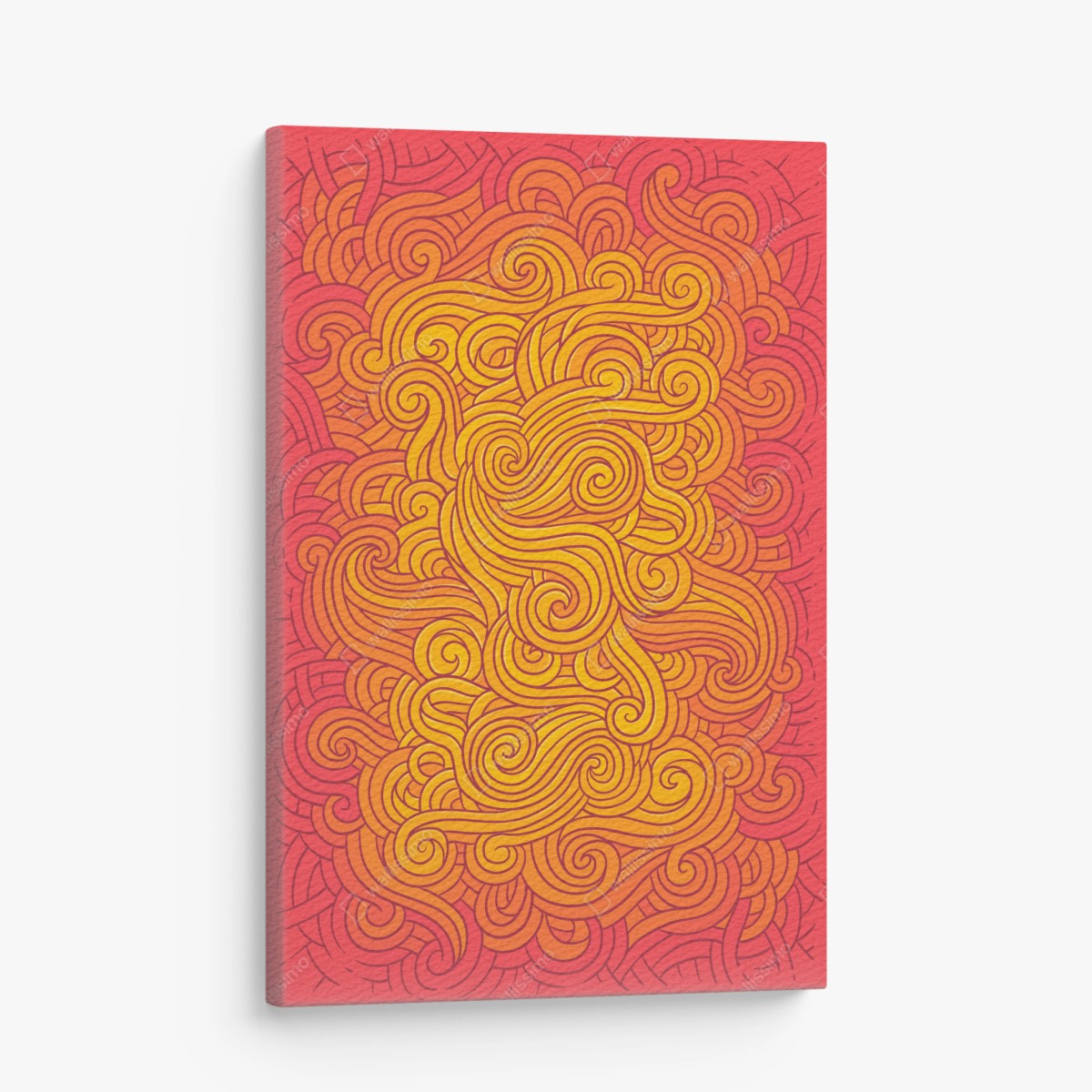 Canvas print warm swirling abstract pattern • Wallissimo®