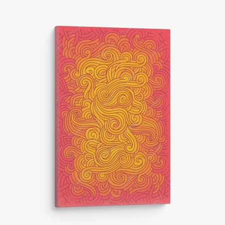 Canvas print warm swirling abstract pattern • Wallissimo®