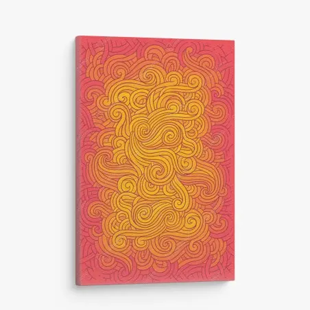 Canvas print warm swirling abstract pattern • Wallissimo®