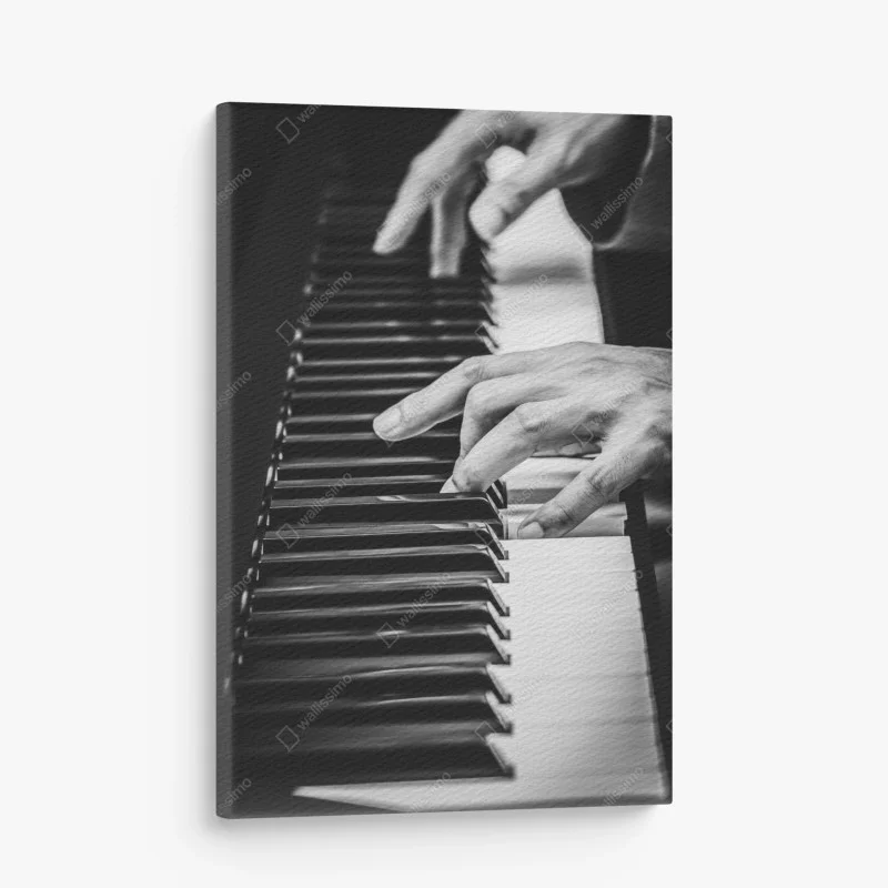 Canvas print piano hands in motion