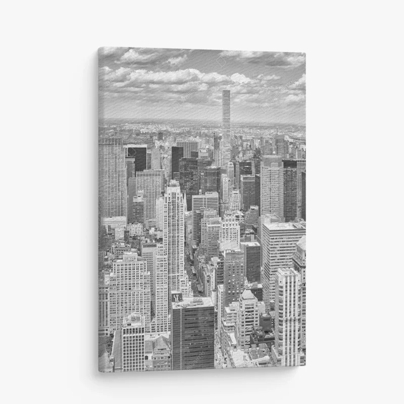 Canvas print New York skyline in monochrome