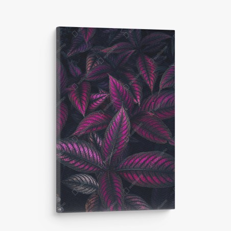 Canvas print vivid purple foliage pattern • Wallissimo®