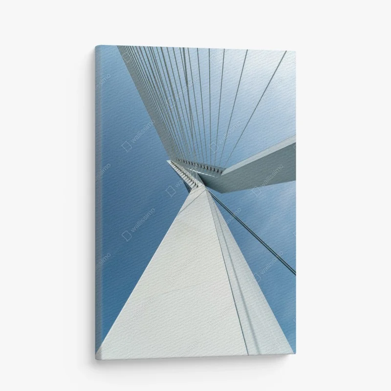 Canvas print ascending lines: modern bridge pylon