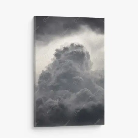 Canvas print dramatic gray cloudscape • Wallissimo®