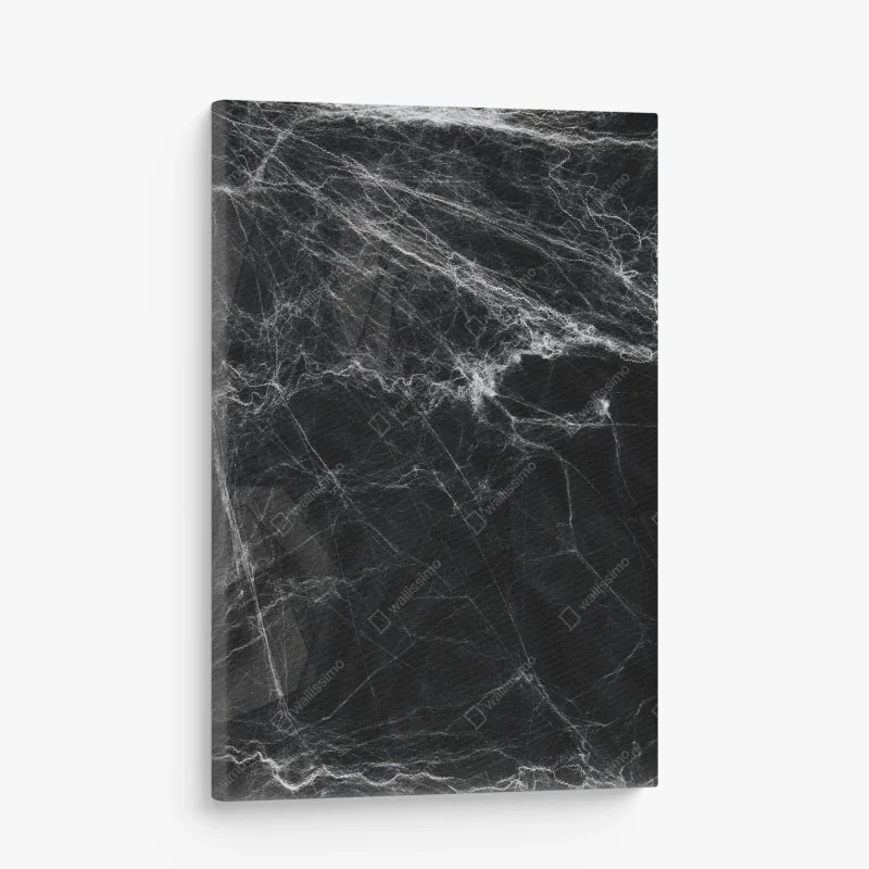 Canvas print eerie cobweb on black background