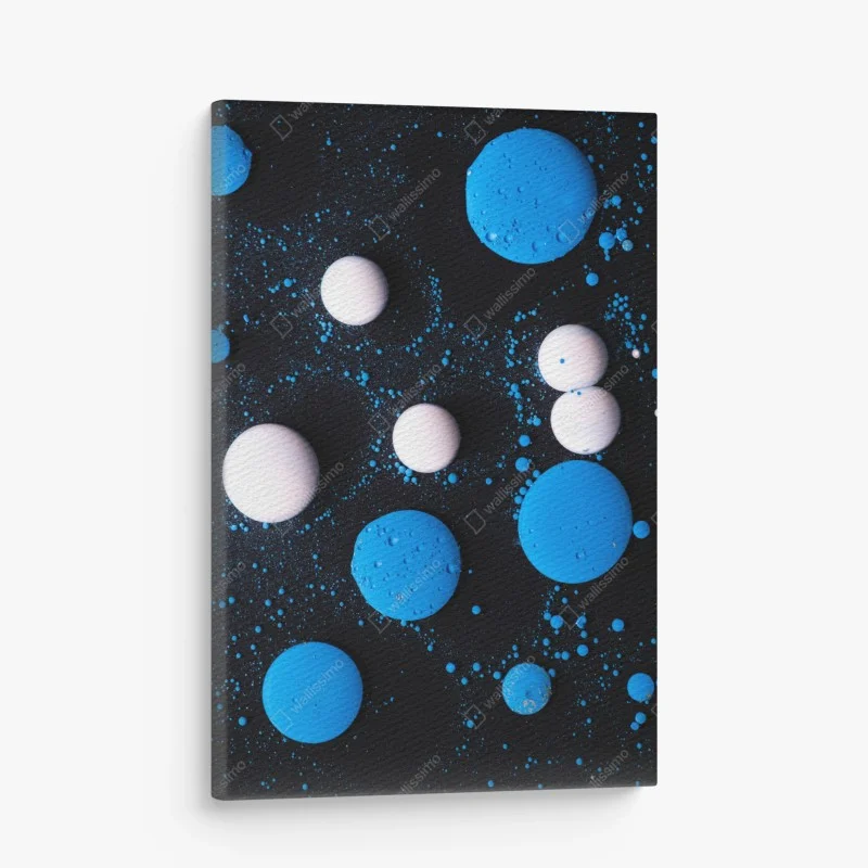 Canvas print blue marble liquid pattern