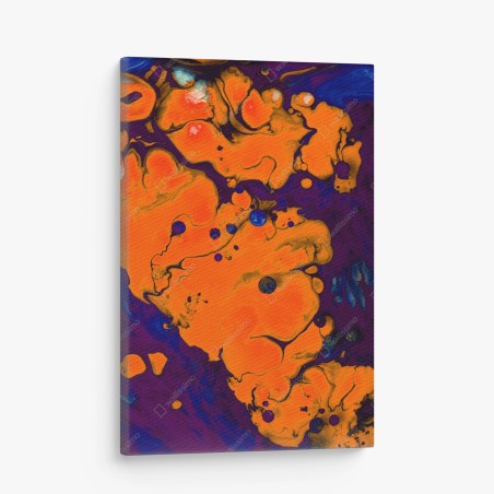 Canvas print vivid orange flow • Wallissimo®