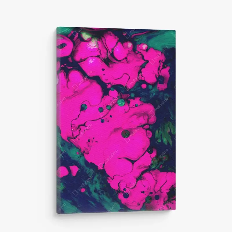 Canvas print neon pink fluid abstract