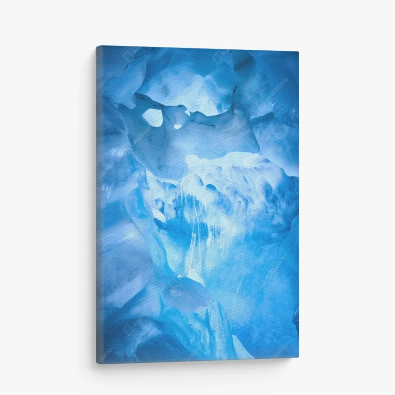 Canvas print ethereal blue ice cave