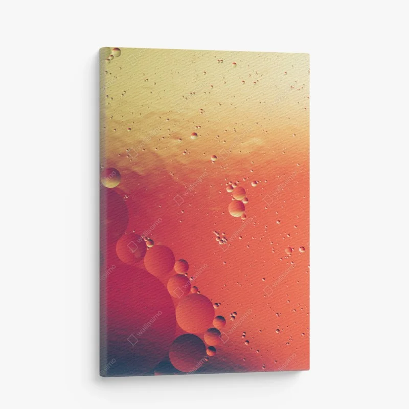 Canvas print warm orange bubble abstract art