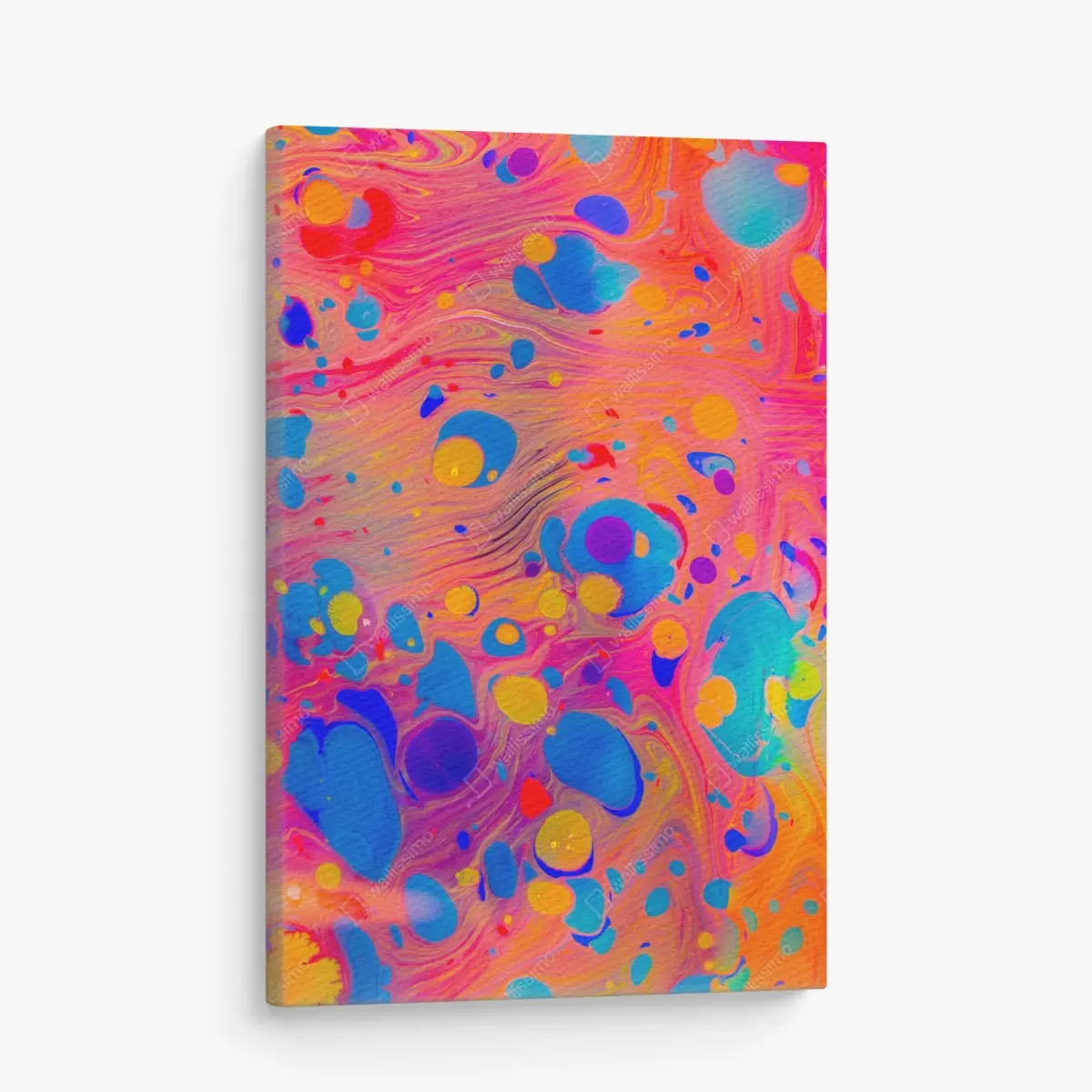 Canvas print ottoman ebru marbling abstract waves • Wallissimo®