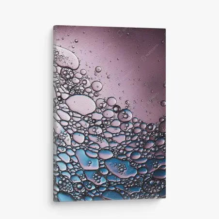 Canvas print purple bubble abstract pattern • Wallissimo®
