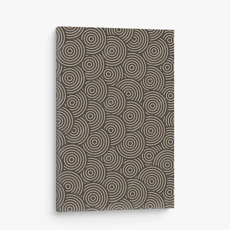 Canvas print retro concentric circles pattern