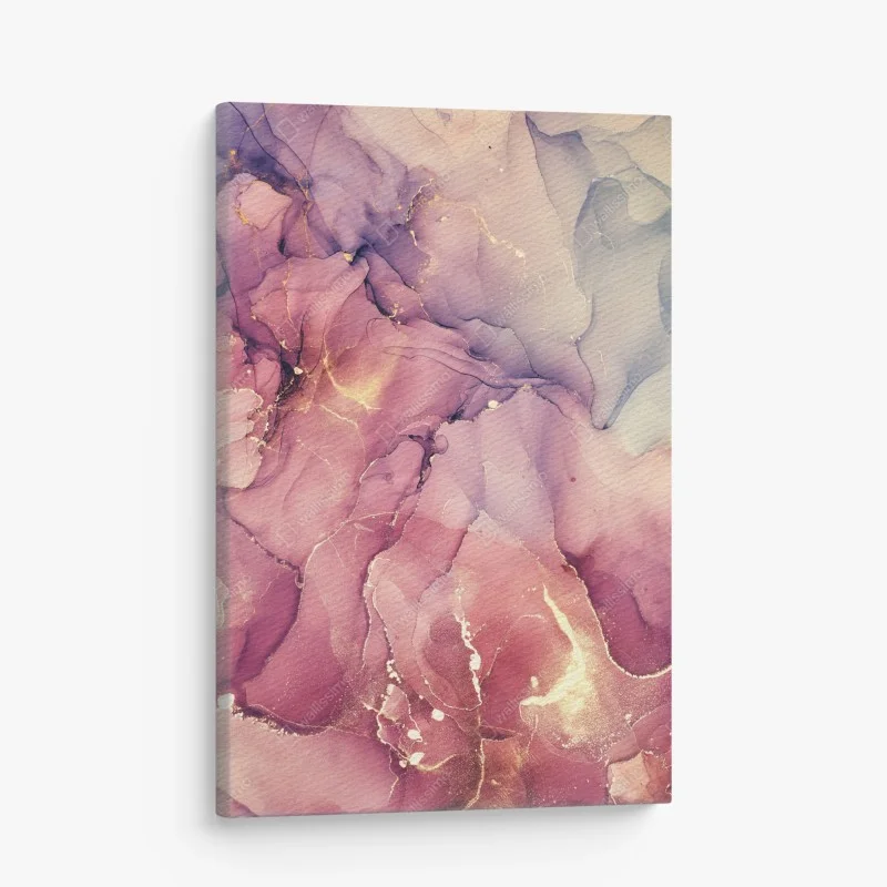 Canvas print ethereal purple marble abstract