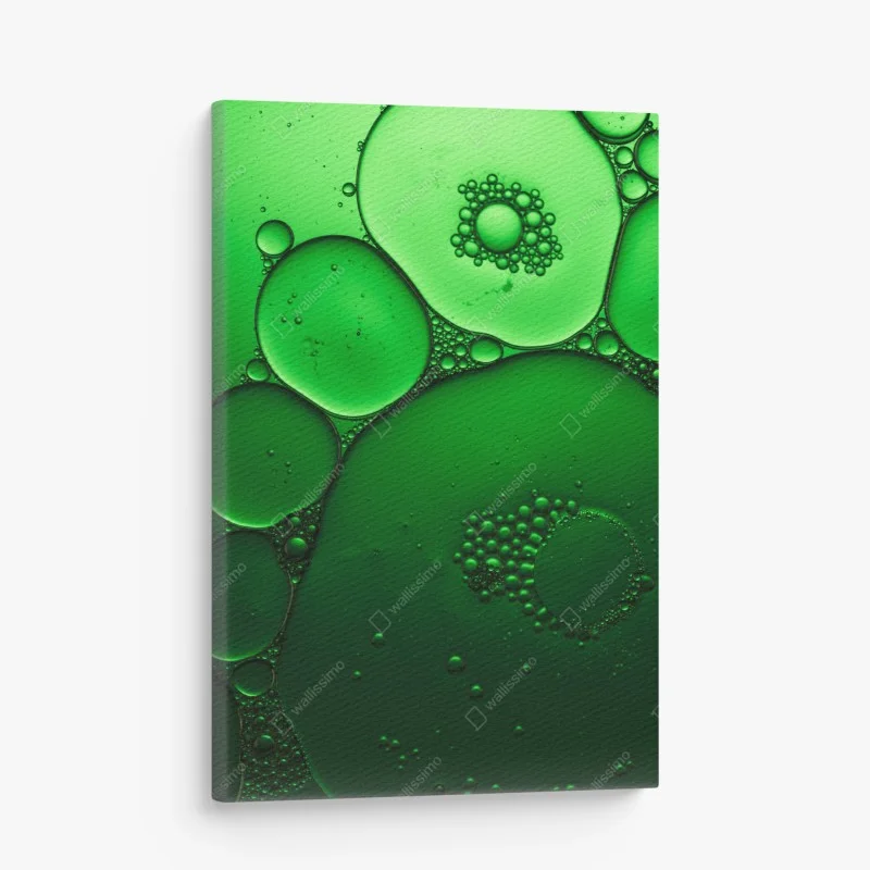 Canvas print green bubbles abstract composition
