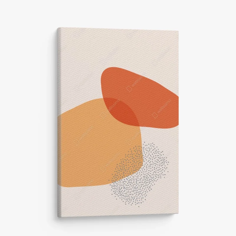 Canvas print warm abstract shapes composition