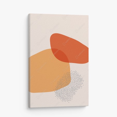Canvas print warm abstract shapes composition • Wallissimo®