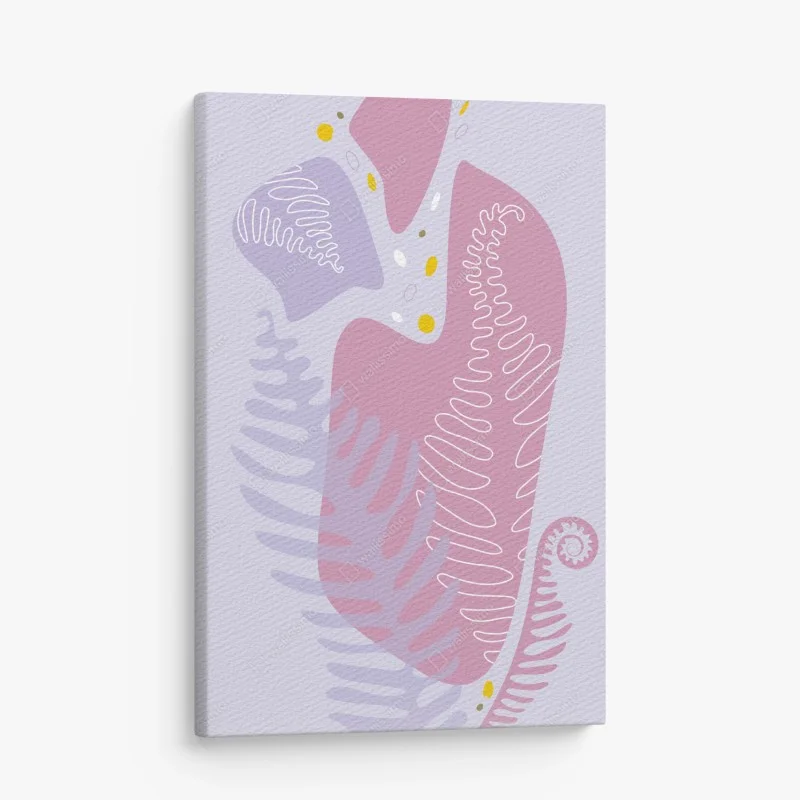 Canvas print soft pastel botanical abstract