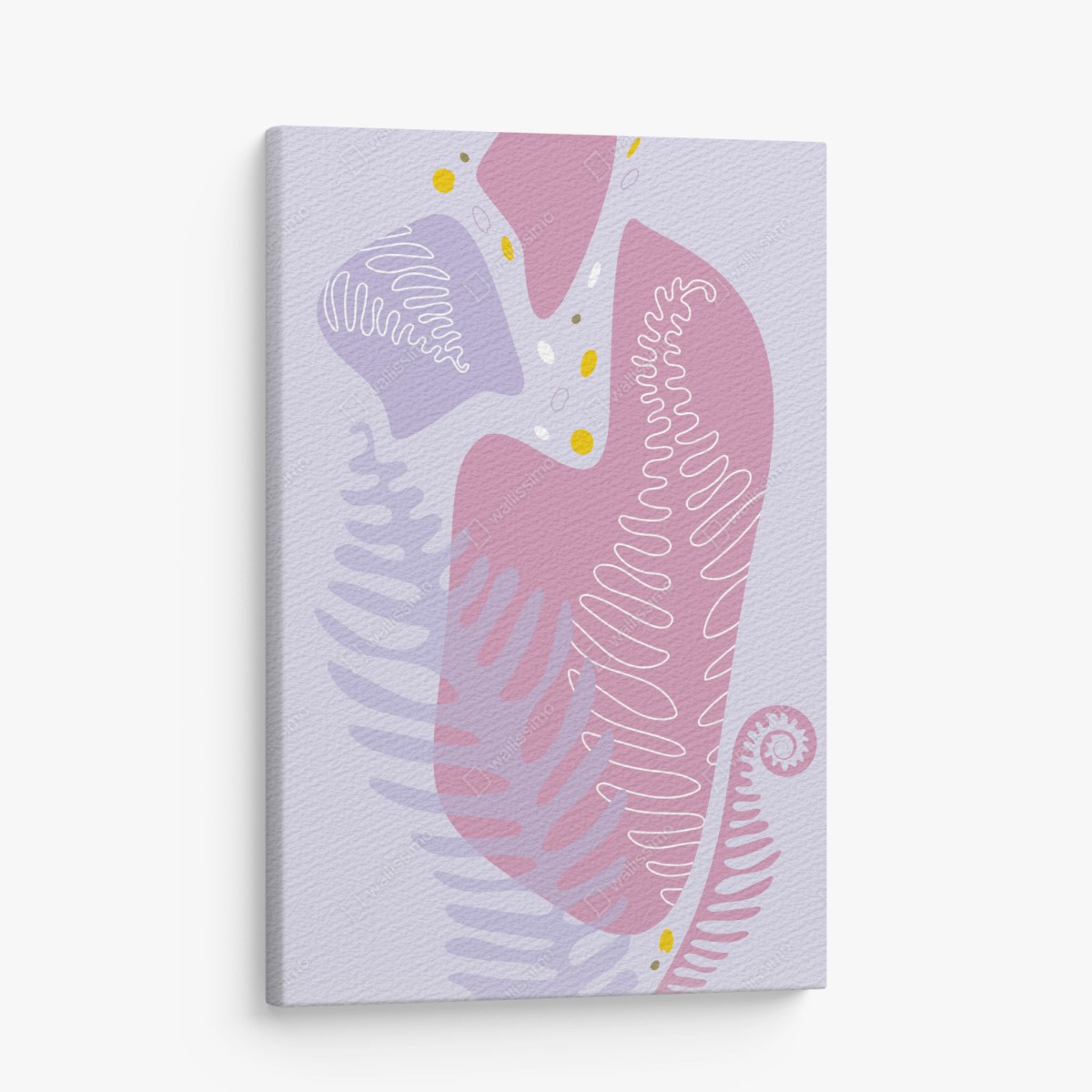 Canvas print soft pastel botanical abstract • Wallissimo®