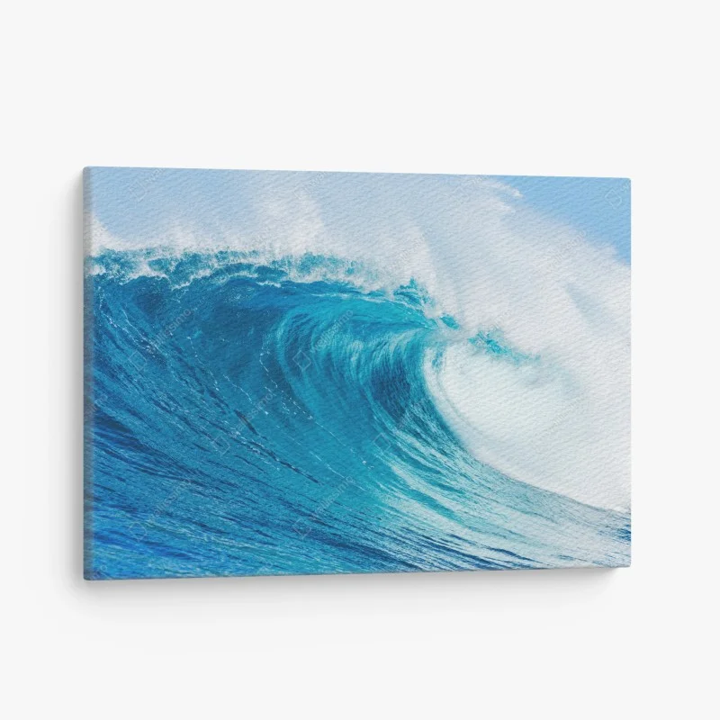 Canvas print majestic blue ocean wave