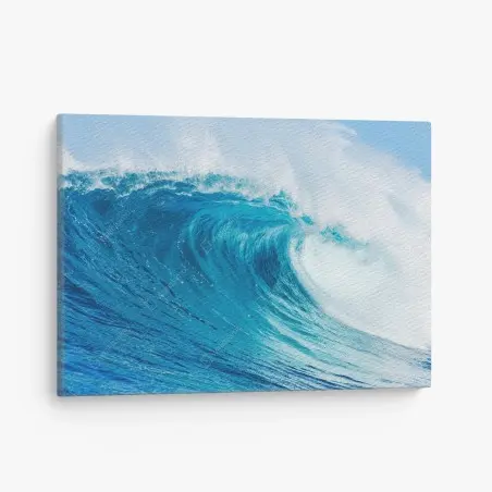 Canvas print majestic blue ocean wave • Wallissimo®