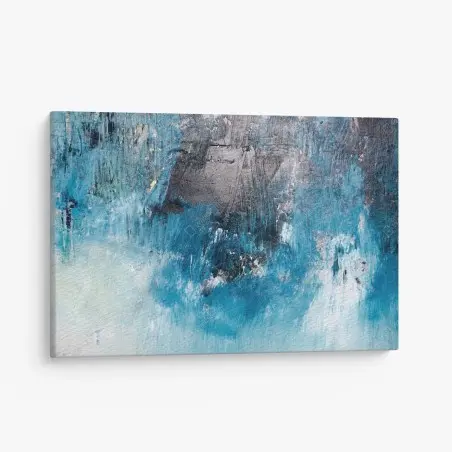 Canvas print deep blue abstract texture • Wallissimo®