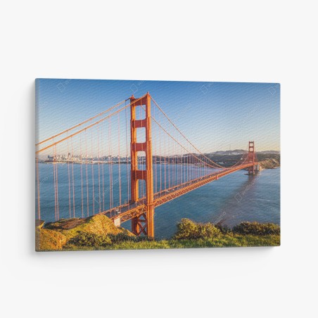 Canvas print Golden Gate Bridge panoramic view • Wallissimo®