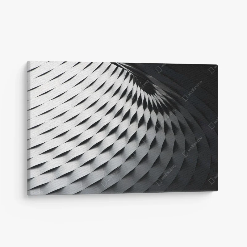Canvas print monochrome geometric metal pattern
