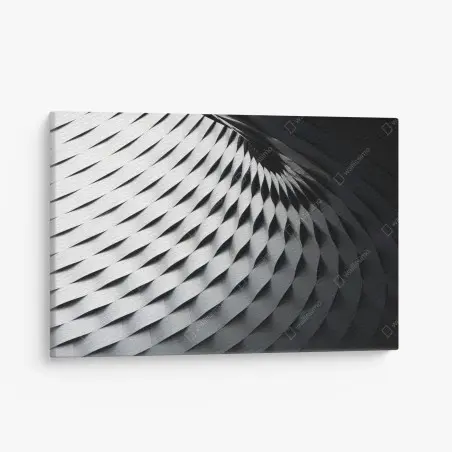 Canvas print monochrome geometric metal pattern • Wallissimo®