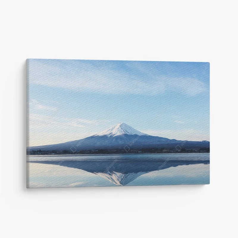 Canvas print Mount Fuji reflection at dawn