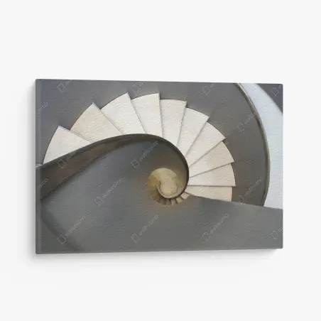 Canvas print spiral staircase abstract composition • Wallissimo®