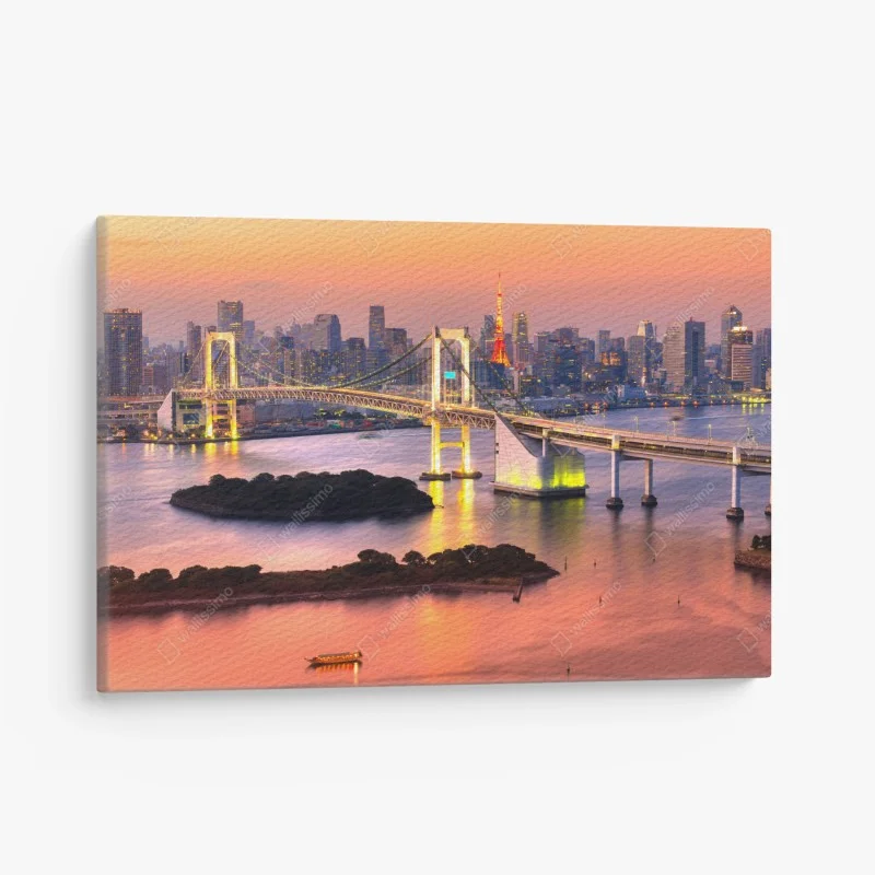 Canvas print Tokyo skyline at sunset