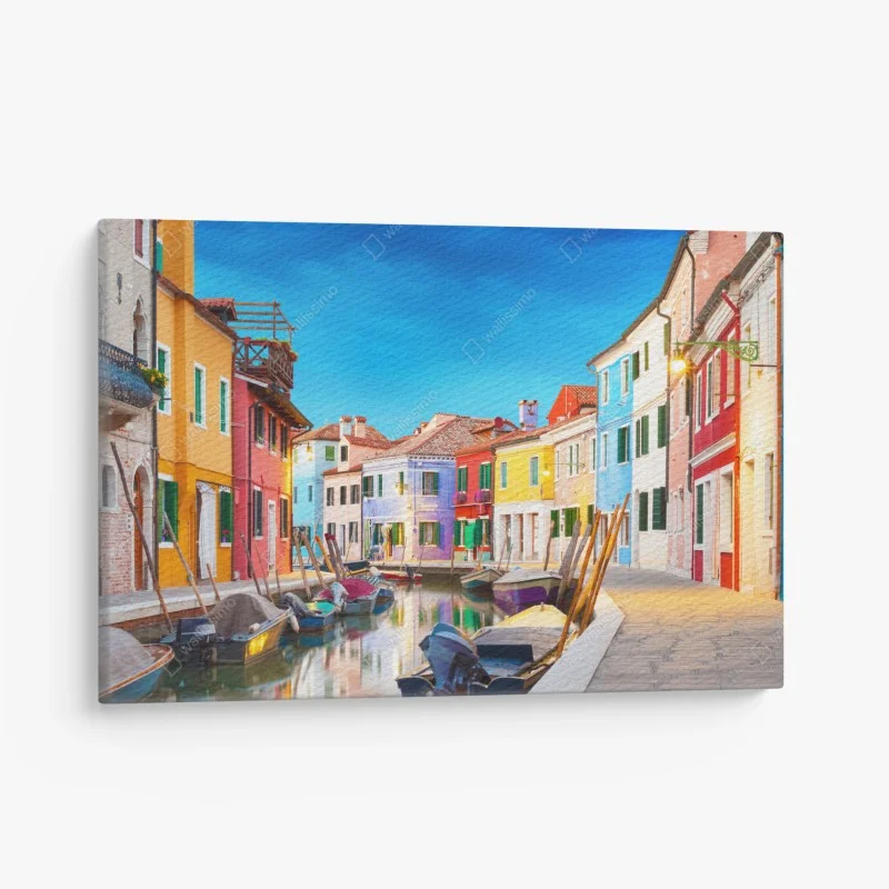 Canvas print colorful houses in Burano, Venice