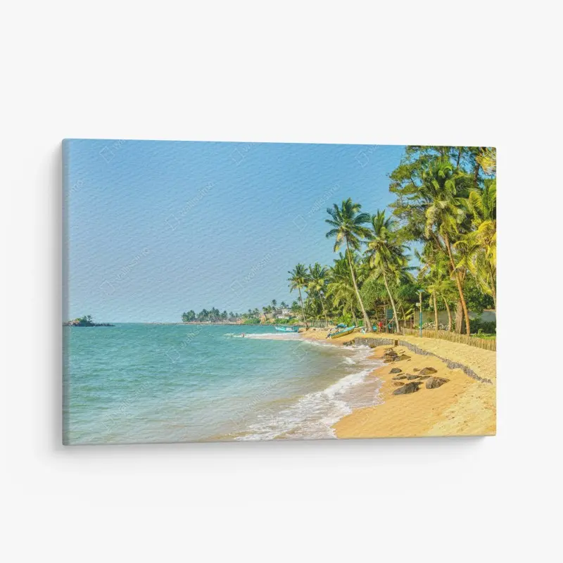 Canvas print tropical palm beach seascape