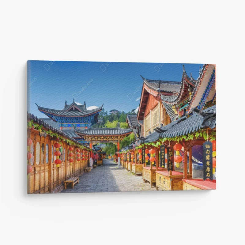 Canvas print Lijiang old town lantern street
