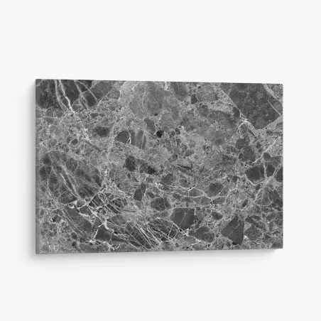 Canvas print monochrome marble texture art • Wallissimo®