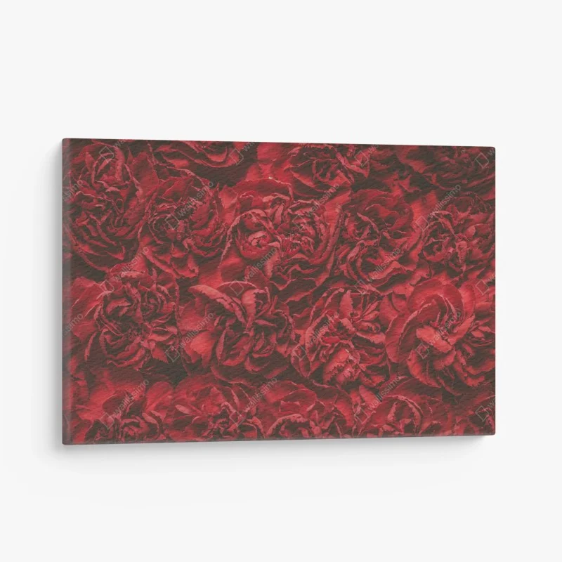Canvas print vintage red carnation floral pattern