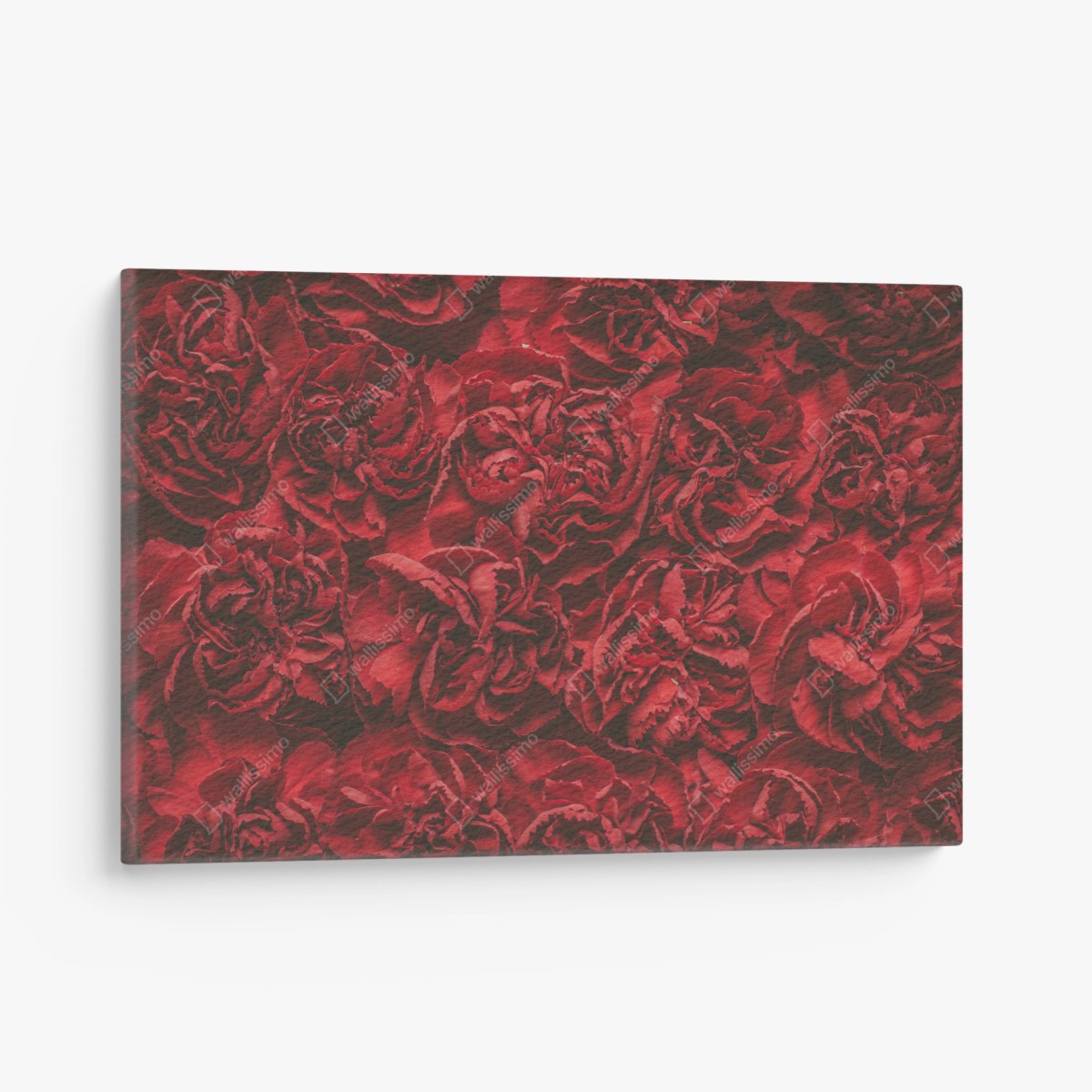 Canvas print vintage red carnation floral pattern • Wallissimo®