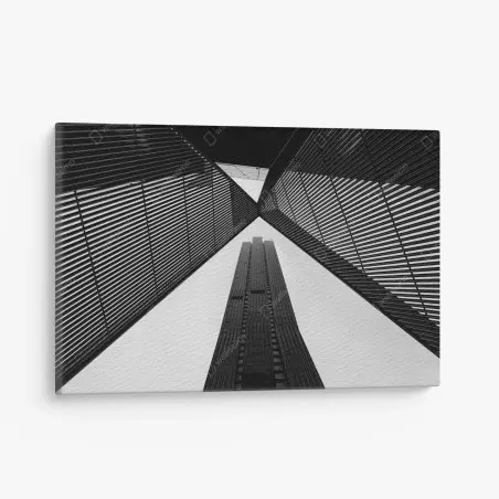 Canvas print Melbourne architectural lines in monochrome • Wallissimo®