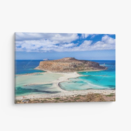 Canvas print turquoise lagoon beach panorama • Wallissimo®