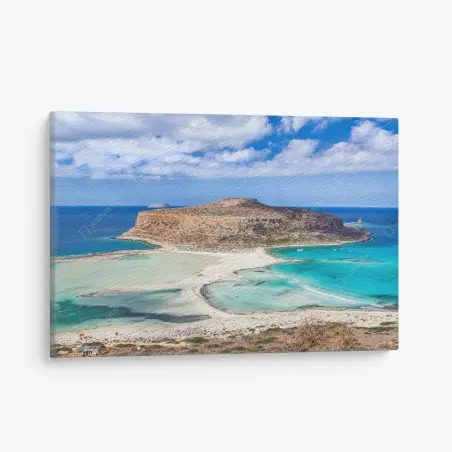 Canvas print turquoise lagoon beach panorama • Wallissimo®