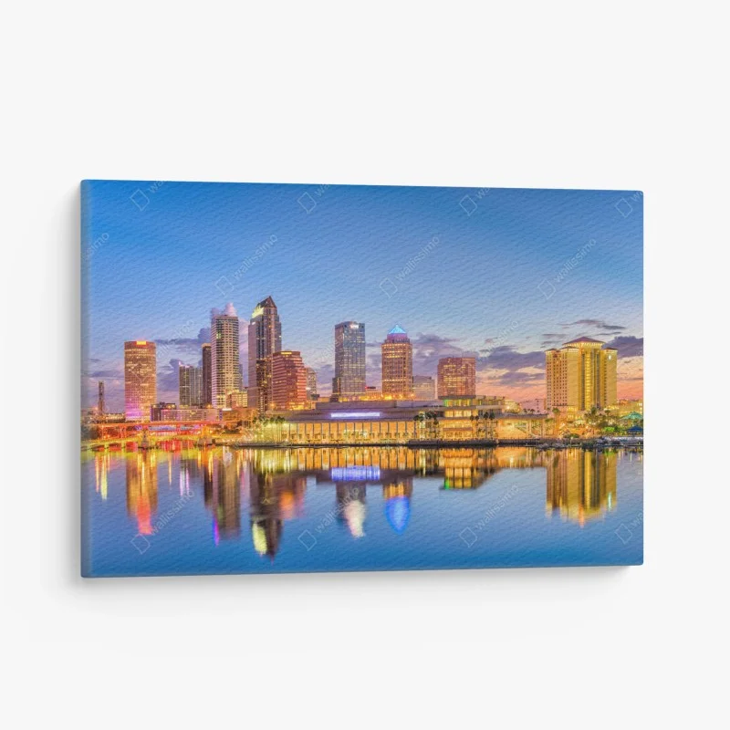 Canvas print Tampa skyline at dusk