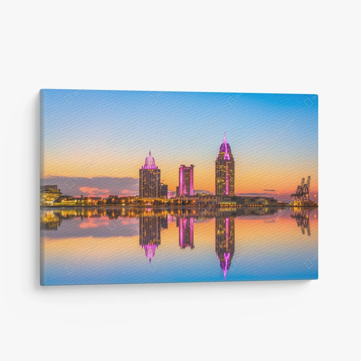 Canvas print Mobile skyline at sunset ⁕ Wallissimo® Canvas print Mobile skyline at sunset ⁕ Wallissimo®