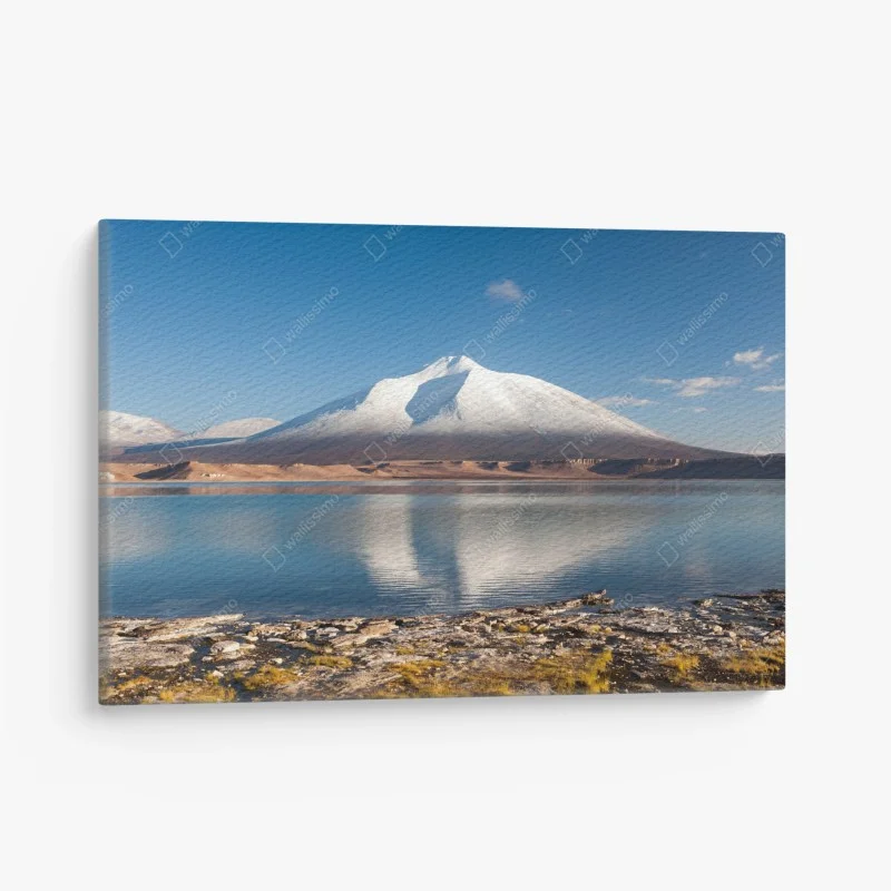 Canvas print Laguna Verde reflection in Atacama