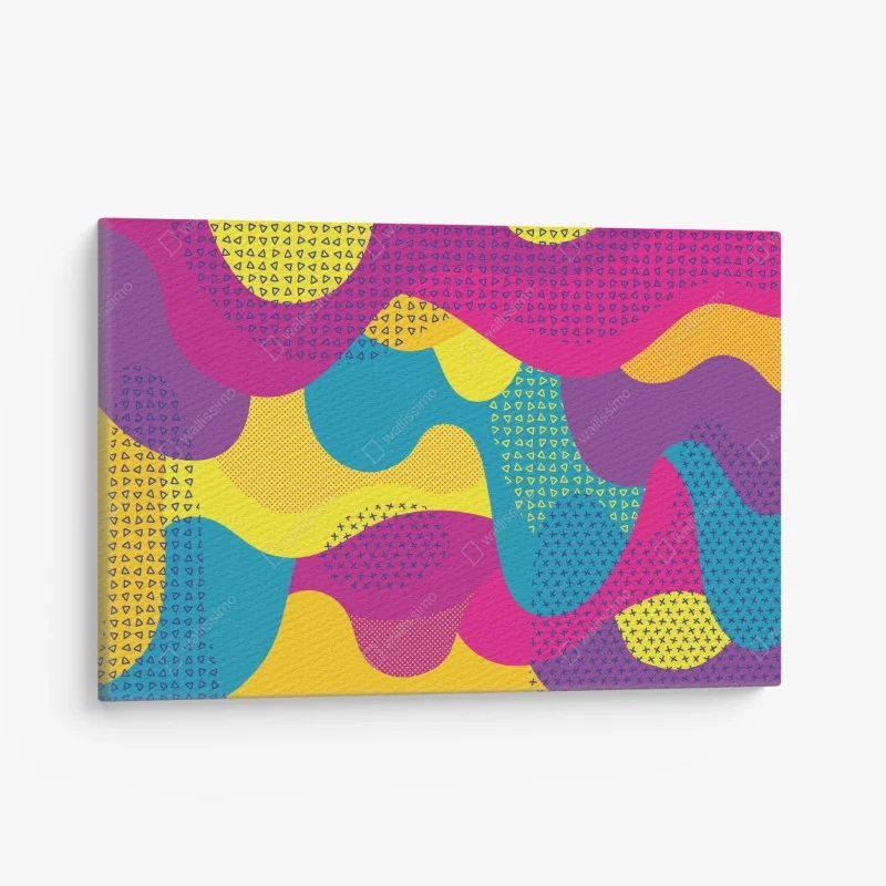 Canvas print vibrant abstract wave pattern