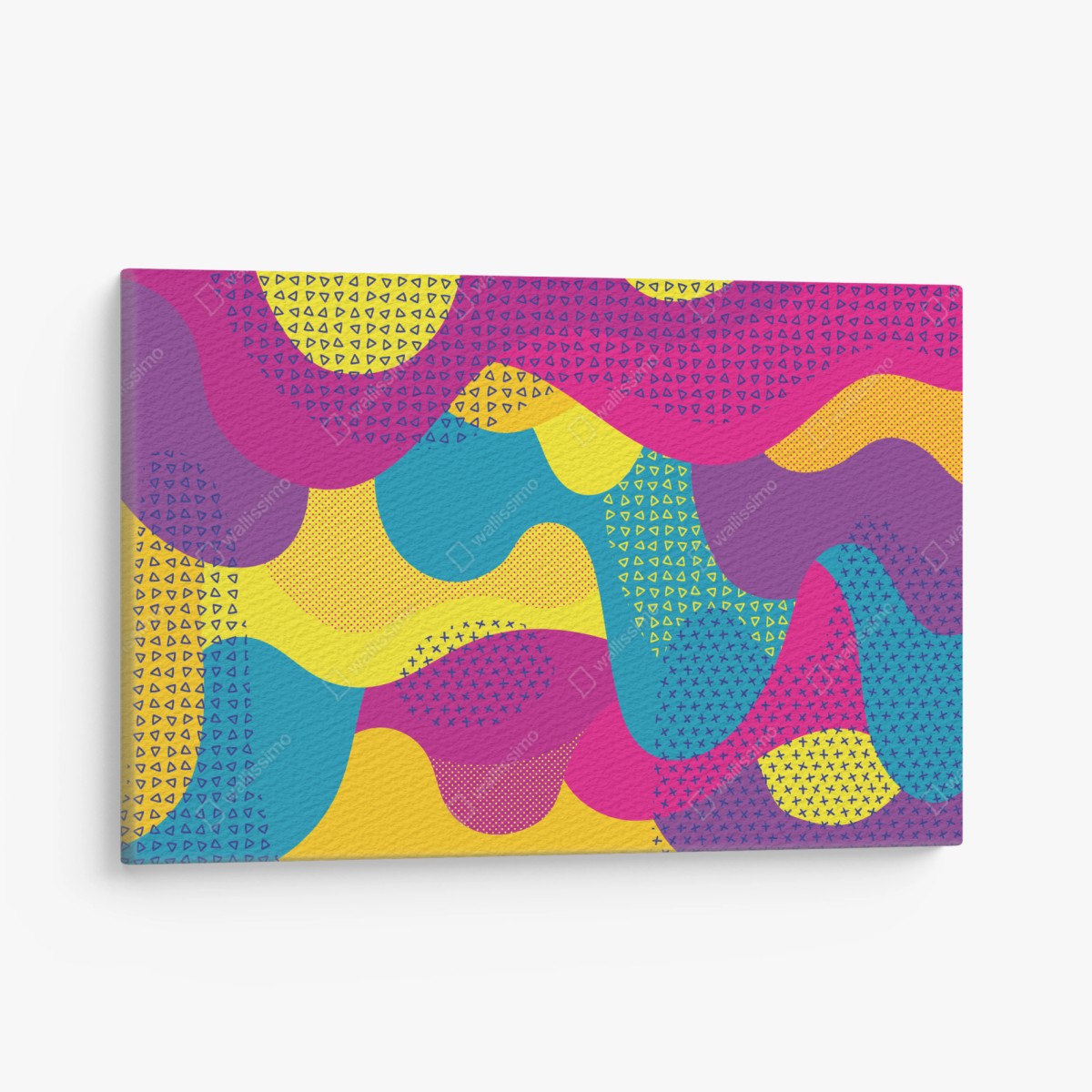 Canvas print vibrant abstract wave pattern • Wallissimo®