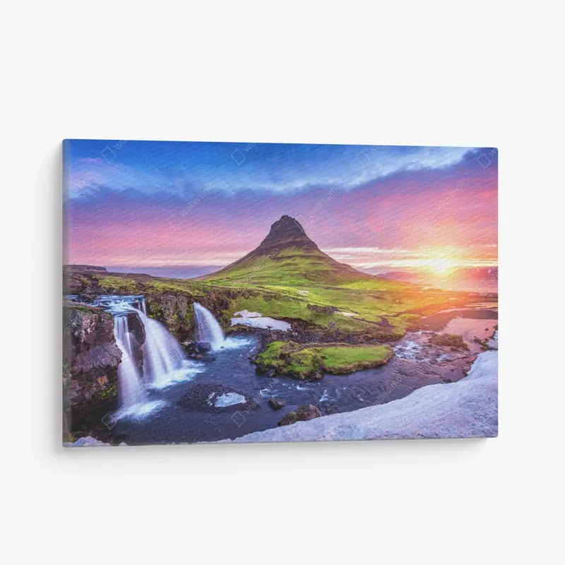 Canvas print Kirkjufell sunrise landscape