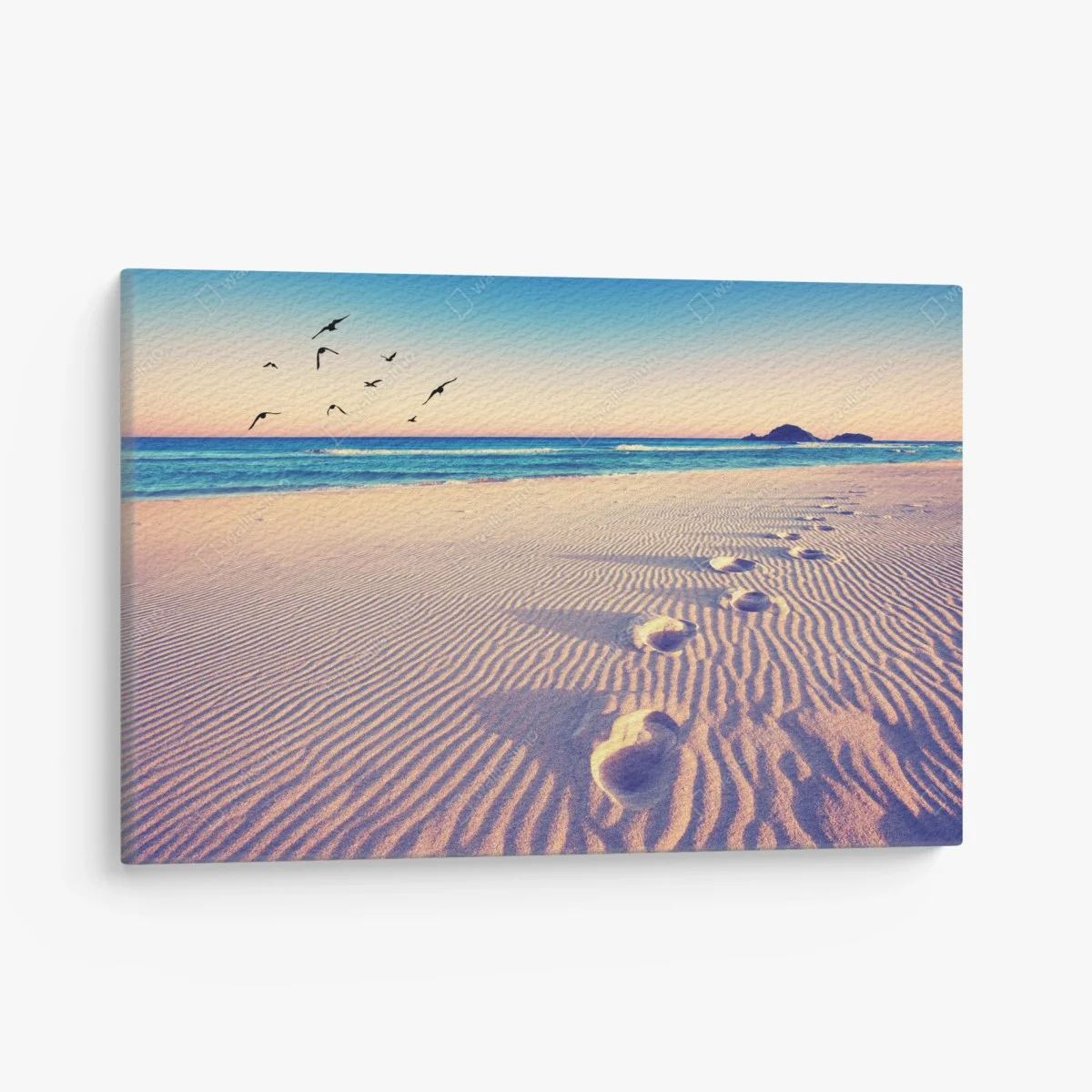 Canvas print magic footprints on a summer beach ⁕ Wallissimo® Canvas print magic footprints on a summer beach ⁕ Wallissimo®