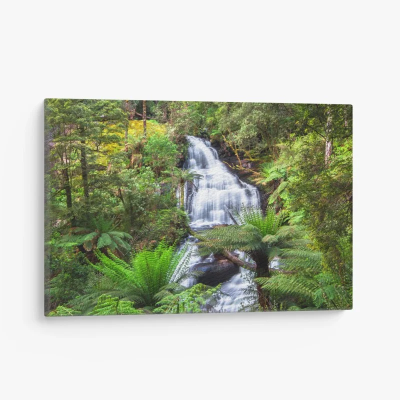 Canvas print Triplet Falls waterfall in Great Otway National Park