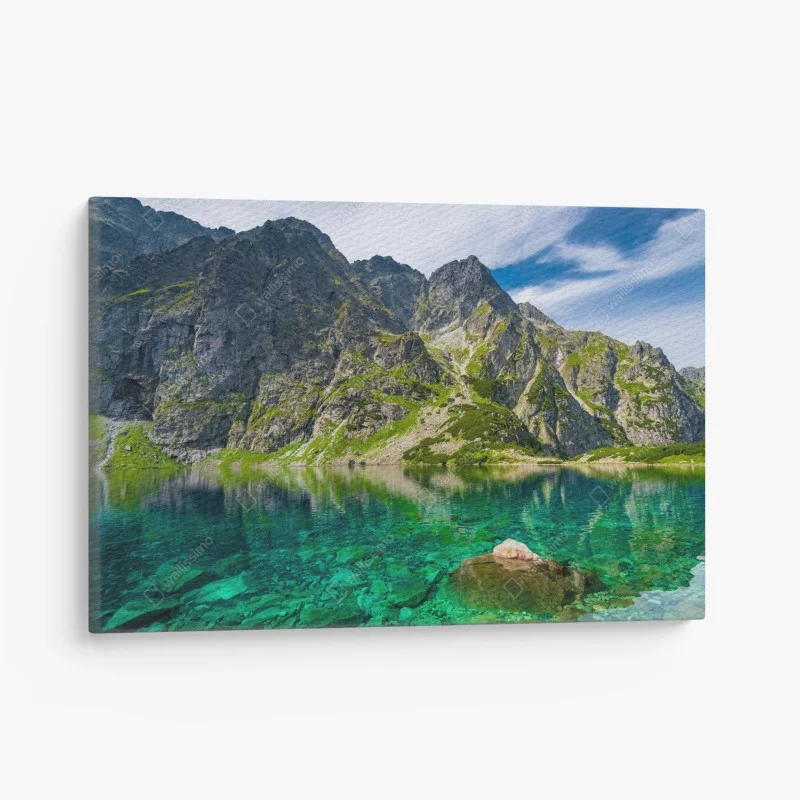 Canvas print Czarny Staw mountain reflection